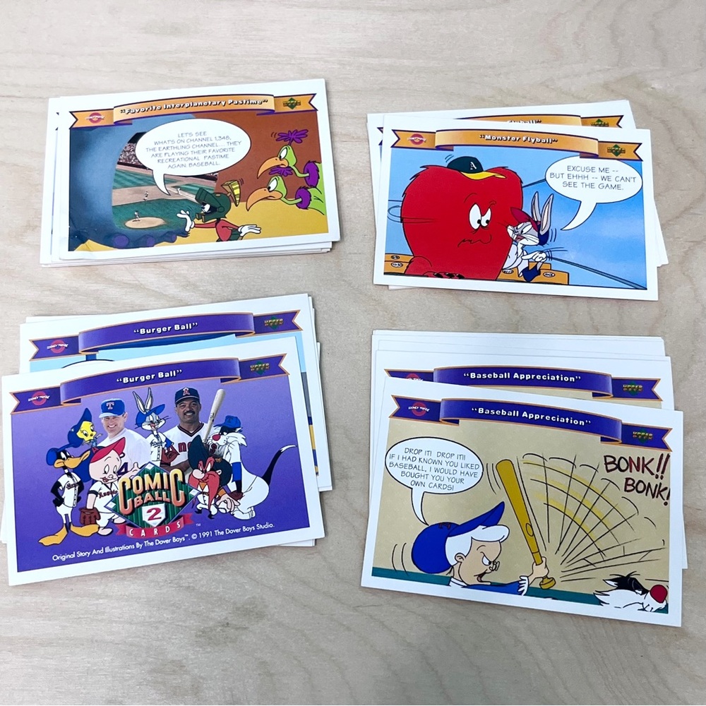 looney tunes | upper deck trading cards 1990 vintage incomplete set rare